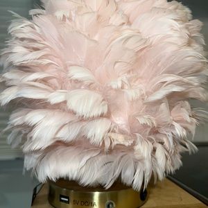 Faux Feather Lamp